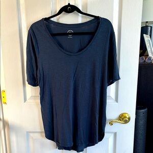 24/7 Maurices half sleeve top, dark oxford blue, L